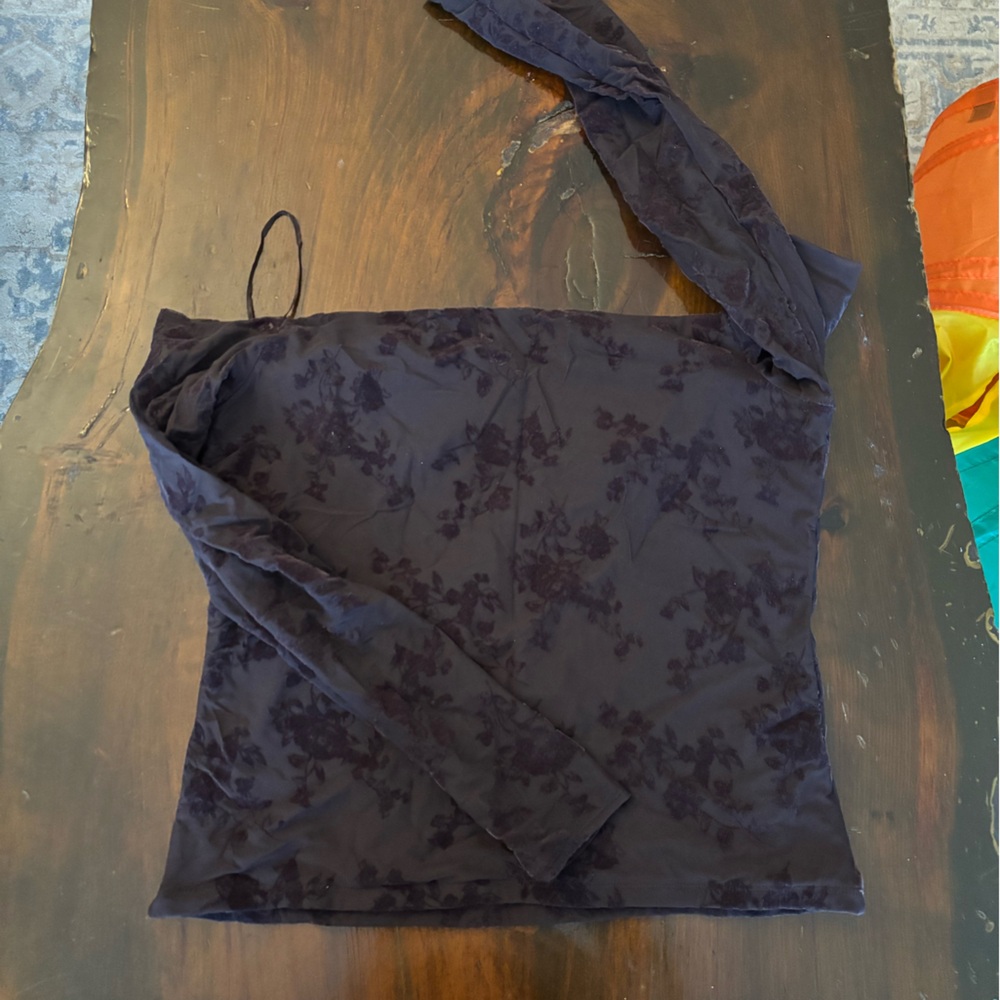 Abercrombie & Fitch Bra Free Off the Shoulder Long Sleeve Top - Picture 6 of 6